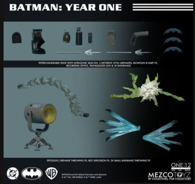 「1月30號結單」One:12 Collective 蝙蝠俠：元年 蝙蝠俠 約17cm 可動人偶 蝙蝠俠元年,蝙蝠俠,One:12 Collective,約17cm,可動人偶,DC公仔,收藏公仔