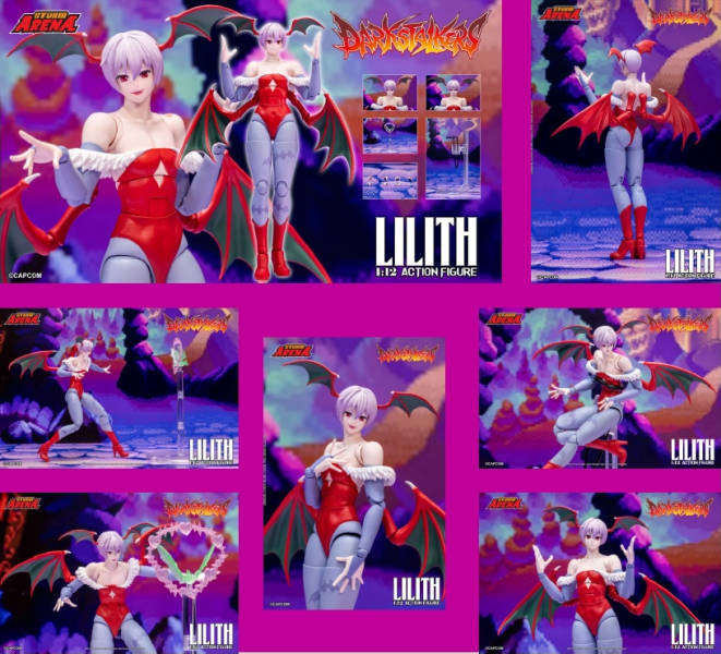「8月24號結單」STORM ARENA 魔域幽靈 莉莉絲 LILITH 1/12 STORM ARENA,魔域幽靈,莉莉絲,LILITH,Darkstalkers,1/12,可動完成品,格鬥遊戲模型,收藏公仔