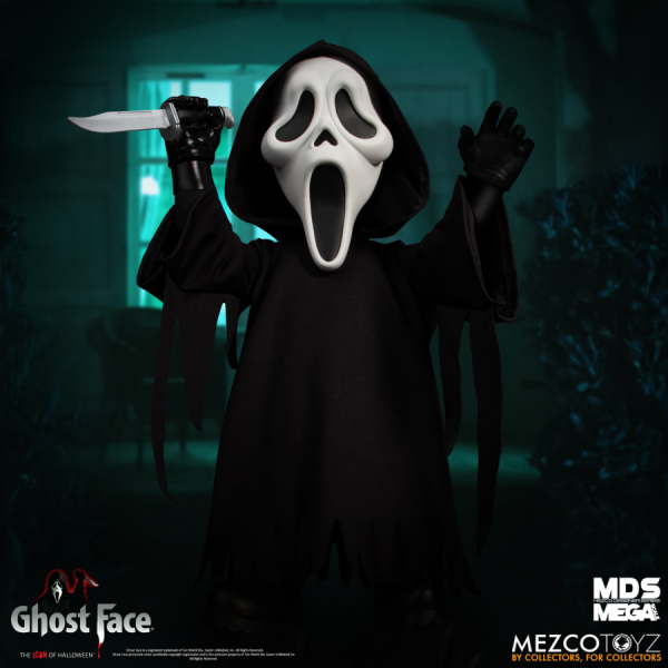 「05月29號結單」Mezco Toyz MDS Mega Scale 超大隻 驚聲尖叫 鬼臉 15吋 可動 驚聲尖叫公仔,鬼臉公仔,Ghostface模型,Mezco Toyz,MDS Mega Scale,可動公仔,恐怖電影公仔,收藏模型
