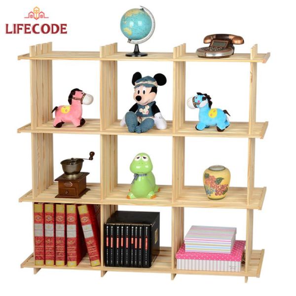 【LIFECODE】極簡風黃松木正九格架/實木置物架/書架/花架 11010080 LIFECODE,戶外用品,LIFECODE生活密碼戶外用品生活館 ,帳篷,折疊桌椅,鋁合金,車尾帳,速搭帳,INTEX,露營,露營區,露營裝備,露營生活,露營美學,outdoor,camping,正九格架,實木置物架,書架,花架
