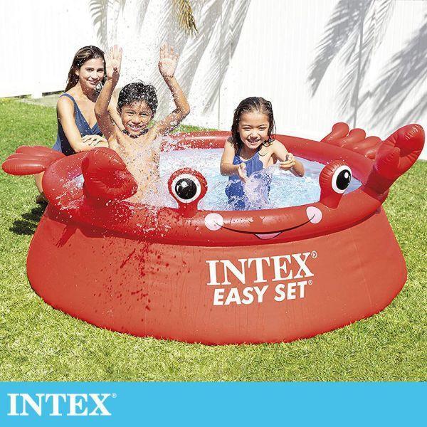 【INTEX】盒損-螃蟹簡易裝EASY SET游泳池183x51cm(880L)適用3歲+ 15120090(26100NP) LIFECODE,戶外用品,LIFECODE生活密碼戶外用品生活館 ,帳篷,折疊桌椅,鋁合金,車尾帳,速搭帳,INTEX,充氣床,露營,露營區,露營裝備,露營生活,露營美學,outdoor,camping,帳篷,露營小物,客廳帳,充氣沙發,泳池,戲水池,大型泳池,游泳池