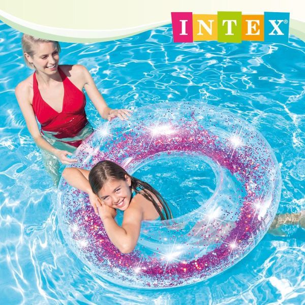【INTEX】閃閃發光華麗泳圈(直徑119cm)-適9歲+ 15130182/6(56274NP)-2款可選 