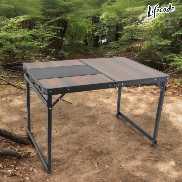 【LIFECODE】黑電木加寬鋁合金BBQ燒烤桌/折疊桌(120*80cm)-附背袋 13310380-1 LIFECODE,戶外用品,LIFECODE生活密碼戶外用品生活館 ,,帳篷,折疊桌椅,鋁合金,車尾帳,速搭帳INTEX,露營,露營區,露營裝備,露營生活,露營美學,outdoor,camping,帳篷,露營小物,客廳帳