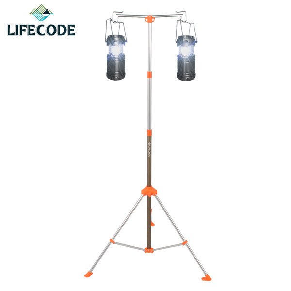 【LIFECODE】鋁合金雙掛勾伸縮野營燈架(附提袋) 12320030 LIFECODE,戶外用品,LIFECODE生活密碼戶外用品生活館 ,帳篷,折疊桌椅,鋁合金,車尾帳,速搭帳,INTEX,露營,露營區,露營裝備,露營生活,露營美學,outdoor,camping,帳篷,露營小物,燈架,鋁合金