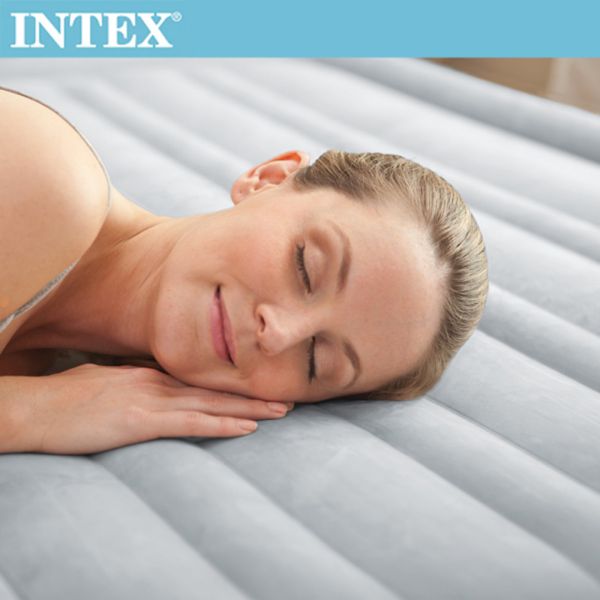 【INTEX】豪華型橫條雙人內建電動幫浦充氣床-寬137cm(67767ED) 15020160 INTEX,戶外用品,充氣床,床墊,露營,露營裝備,露營生活,outdoor,camping