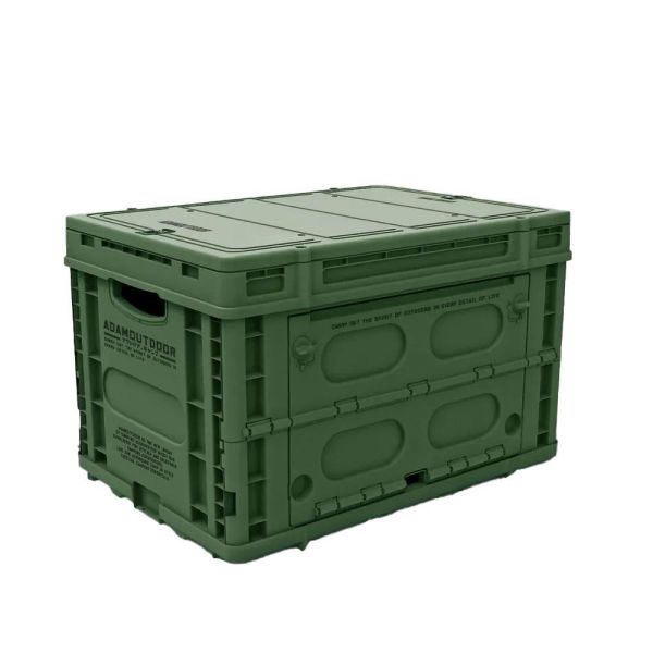 ADAMOUTDOOR-重裝摺疊收納箱二代-3色任選 ADAMOUTDOOR收納箱、重裝摺疊收納箱、63L收納箱、露營收納箱、可堆疊裝備箱、行動桌收納箱、戶外裝備收納、露營後勤箱、工業風收納箱、露營推車配件