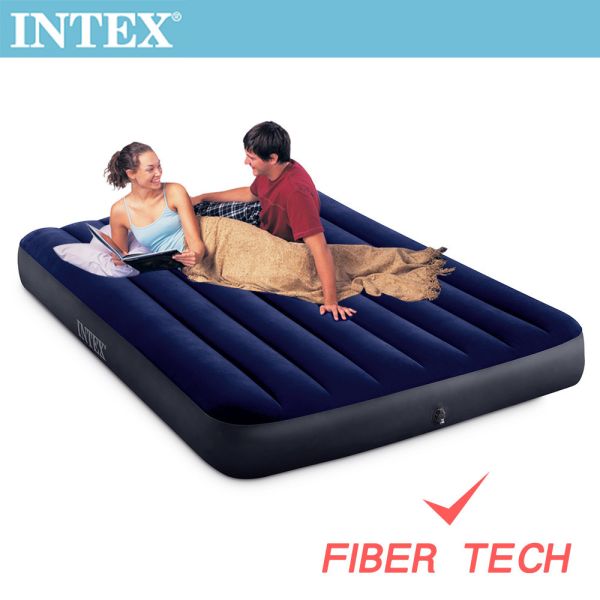 INTEX 經典雙人(新款FIBER TECH)充氣床墊-寬137cm 15010041(64758) LIFECODE,生活密碼,LIFECODE生活密碼戶外用品生活館,戶外用品,露營用品,露營裝,露營生活,露營美學,outdoor,camping,戶外休閒,充氣床,充氣床墊,充氣雙人床,充氣單人床,沙發床,露營床
