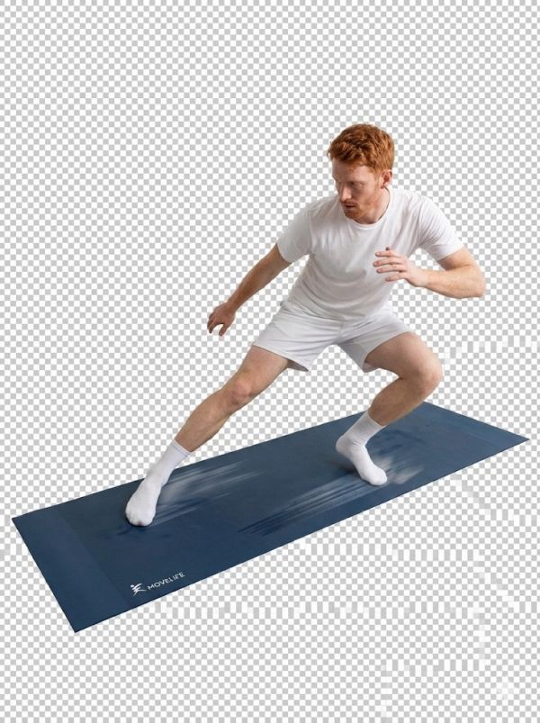 【MOVELIFE】滑行墊/皮拉提斯墊/健身墊(附提袋)-板藍色 滑行墊, 皮拉提斯墊, 健身墊, 核心訓練墊, 滑行訓練, 低衝擊運動, 復健運動墊, PU 滑行墊, 天然橡膠運動墊, 室內運動墊, 台灣製運動墊, MOVELIFE