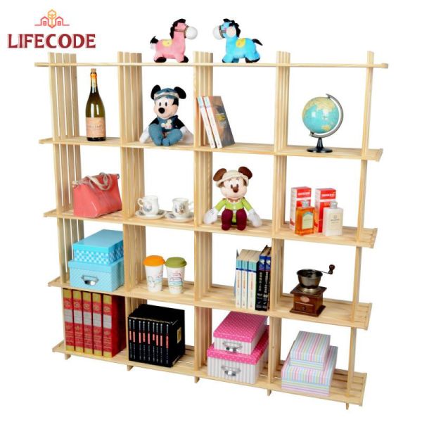 【LIFECODE】極簡風黃松木正十六格架/實木置物架/書架/花架 11010150 LIFECODE,戶外用品,LIFECODE生活密碼戶外用品生活館 ,帳篷,折疊桌椅,鋁合金,車尾帳,速搭帳,INTEX,露營,露營區,露營裝備,露營生活,露營美學,outdoor,camping,正十六格架,實木置物架,書架,花架