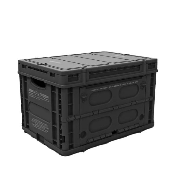 ADAMOUTDOOR-重裝摺疊收納箱二代-3色任選 ADAMOUTDOOR收納箱、重裝摺疊收納箱、63L收納箱、露營收納箱、可堆疊裝備箱、行動桌收納箱、戶外裝備收納、露營後勤箱、工業風收納箱、露營推車配件
