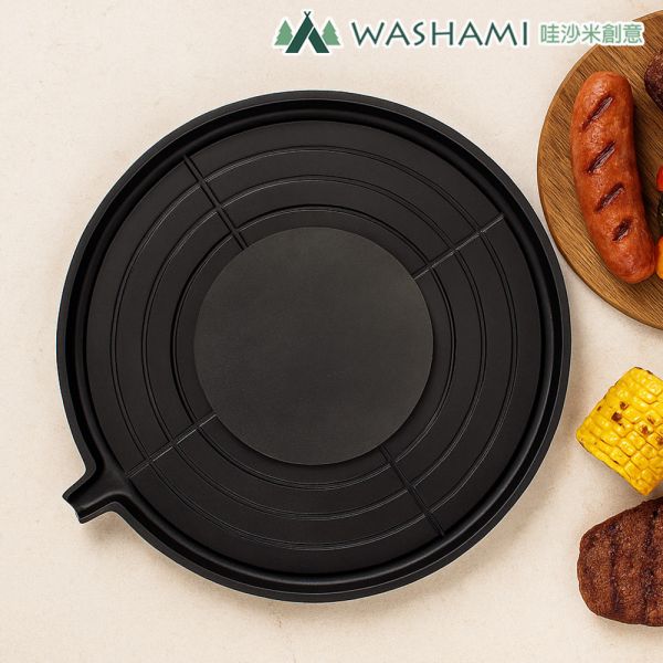 【WASHAMI】鑄鐵韓式燒烤盤配件-紋路款 LIFECODE,戶外用品,LIFECODE生活密碼戶外用品生活館 ,帳篷,折疊桌椅,鋁合金,車尾帳,速搭帳,INTEX,露營,露營區,露營裝備,露營生活,露營美學,outdoor,camping,帳篷,露營小物,客廳帳,韓式燒烤盤