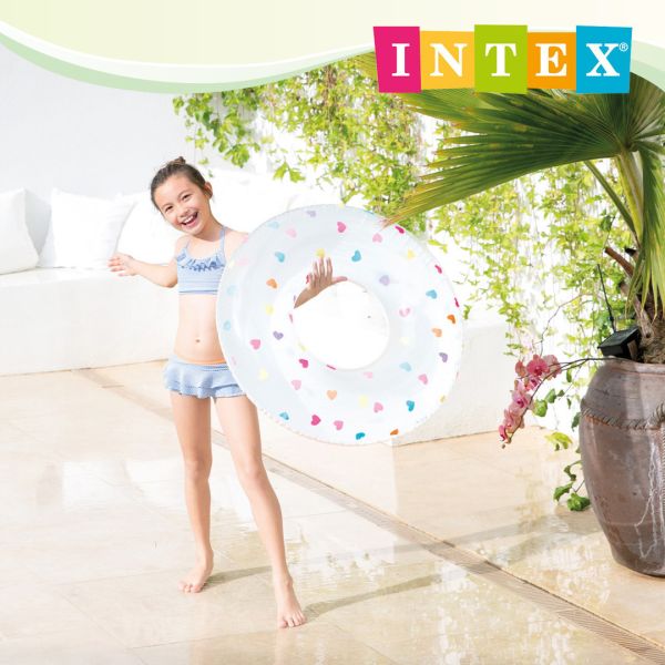 【INTEX】魔法造型泳圈(愛心/花朵/彩虹)-直徑81cm 適8歲+ 15130760/1/2 (59259) 