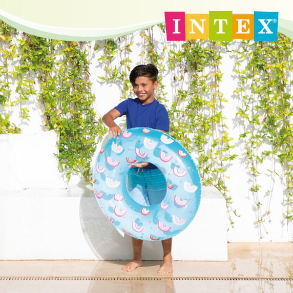 【INTEX】魔法造型泳圈(愛心/花朵/彩虹)-直徑81cm 適8歲+ 15130760/1/2 (59259) 