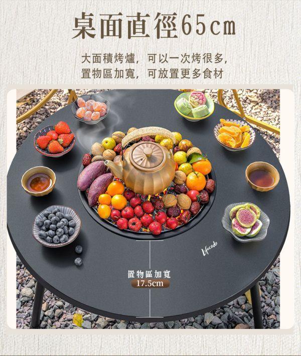 【LIFECODE】加大圍爐燒烤桌(直徑65cm)-大全配(附304烤網+桌蓋+煎盤+收納袋)/烤肉架/烤肉桌/焚火台 12410300 LIFECODE 烤肉桌、圍爐桌、焚火台、燒烤桌推薦、多功能烤肉架、露營烤肉桌、不鏽鋼烤網、戶外煎烤組、烤肉神器、戶外聚會裝備