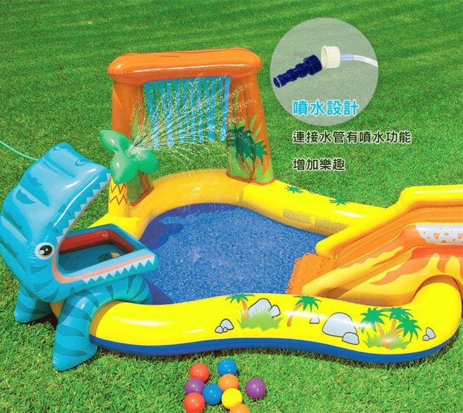 【INTEX】恐龍噴水戲水游泳池/小滑水道 249x191cm (310L)適用2歲+ 15120010(57444) LIFECODE,戶外用品,LIFECODE生活密碼戶外用品生活館 ,帳篷,折疊桌椅,鋁合金,車尾帳,速搭帳,INTEX,充氣床,露營,露營區,露營裝備,露營生活,露營美學,outdoor,camping,帳篷,露營小物,客廳帳,充氣沙發,泳池,戲水池,大型泳池,游泳池