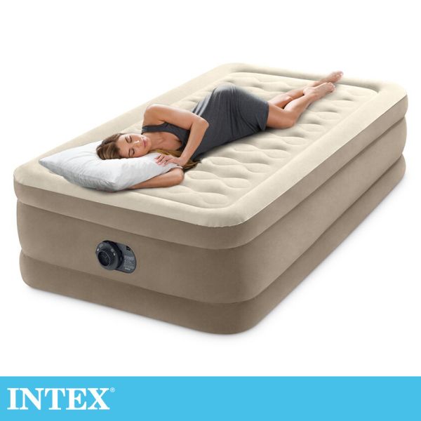 【INTEX】超厚絨豪華單人加大內建電動幫浦充氣床-寬99cm(64425ED) 15020030 INTEX,戶外用品,充氣床,床墊,露營,露營裝備,露營生活,outdoor,camping