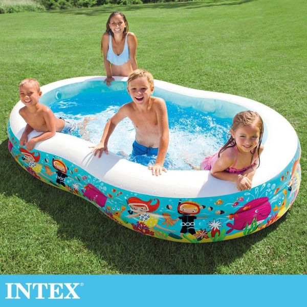 【INTEX】盒損-8字型戲水游泳池 262x160x46cm(640L)適用3歲+ 15120320(56490) LIFECODE,戶外用品,LIFECODE生活密碼戶外用品生活館 ,帳篷,折疊桌椅,鋁合金,車尾帳,速搭帳,INTEX,露營,露營區,露營裝備,露營生活,露營美學,outdoor,camping,帳篷,露營小物,客廳帳