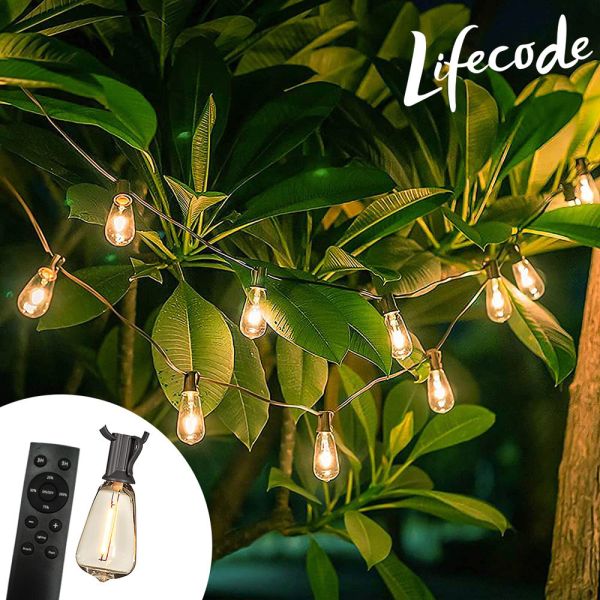 【LIFECODE】LED防水耐摔燈串-110V可調光可搖控-ST38(水滴狀)-(9.14米15燈) 12320440 LED燈串
露營燈串
庭園燈串
水滴燈串
耐摔燈串
防水燈串
氣氛燈
可調光燈串
遙控燈串
ST38燈串
2500K暖黃光
24V低壓燈串
戶外串燈
燈串可串接
露營佈置燈
庭院氛圍燈
派對燈串
商用燈串