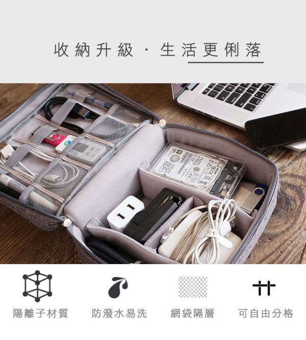【LIFECODE】防水數碼包/3C配件包-多色可選 12321093/5/8 3C收納包、防水數碼包、旅行收納、線材整理包、硬碟收納袋、LIFECODE、數碼配件包、可調式隔層、防潑水收納包、電子配件包