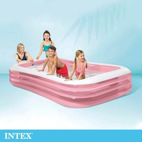 【INTEX】盒損-歡樂家庭粉紅長形游泳池305*183*56CM(1050L)適6歲+ 15120551(58487NP) LIFECODE,戶外用品,LIFECODE生活密碼戶外用品生活館 ,帳篷,折疊桌椅,鋁合金,車尾帳,速搭帳,INTEX,露營,露營區,露營裝備,露營生活,露營美學,outdoor,camping,帳篷,露營小物,客廳帳
