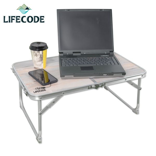 【LIFECODE】橡木紋便攜鋁合金折疊桌/床上桌60x40cm 13310143 LIFECODE,戶外用品,LIFECODE生活密碼戶外用品生活館 ,,帳篷,折疊桌椅,鋁合金,車尾帳,速搭帳INTEX,露營,露營區,露營裝備,露營生活,露營美學,outdoor,camping,帳篷,露營小物,客廳帳