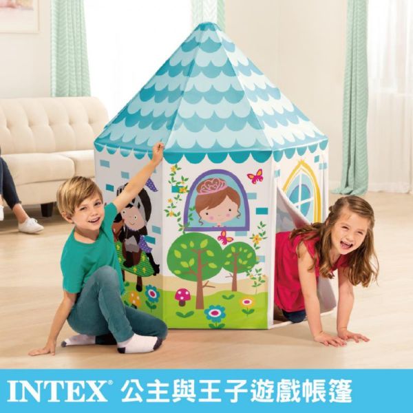 【INTEX】公主與王子遊戲帳蓬104x104x130cm 3-6歲(44635) LIFECODE,戶外用品,LIFECODE生活密碼戶外用品生活館 ,帳篷,折疊桌椅,鋁合金,車尾帳,速搭帳,INTEX,露營,露營區,露營裝備,露營生活,露營美學,outdoor,camping,帳篷,露營小物,客廳帳