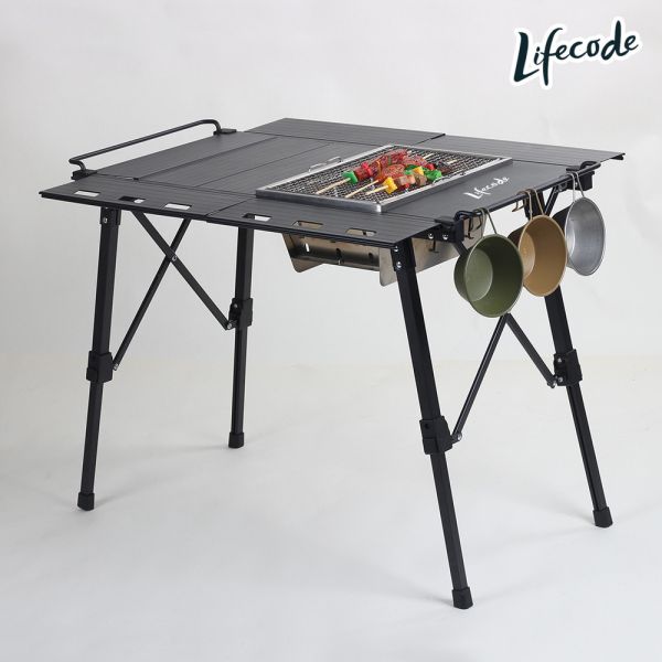 【LIFECODE】黑金鋼-鋁合金三單位IGT戰術桌/折疊桌 13310378 LIFECODE,戶外用品,LIFECODE生活密碼戶外用品生活館 ,,帳篷,折疊桌椅,鋁合金,車尾帳,速搭帳INTEX,露營,露營區,露營裝備,露營生活,露營美學,outdoor,camping,帳篷,露營小物,客廳帳