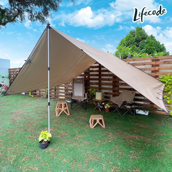 【LIFECODE】星耀抗UV銀膠小天幕(300*400cm)-2色可選 銀色/沙色12330190/7 LIFECODE,戶外用品,LIFECODE生活密碼戶外用品生活館 ,帳篷,折疊桌椅,鋁合金,車尾帳,速搭帳,露營,露營區,露營裝備,露營生活,露營美學,outdoor,camping,帳篷,露營小物,客廳帳