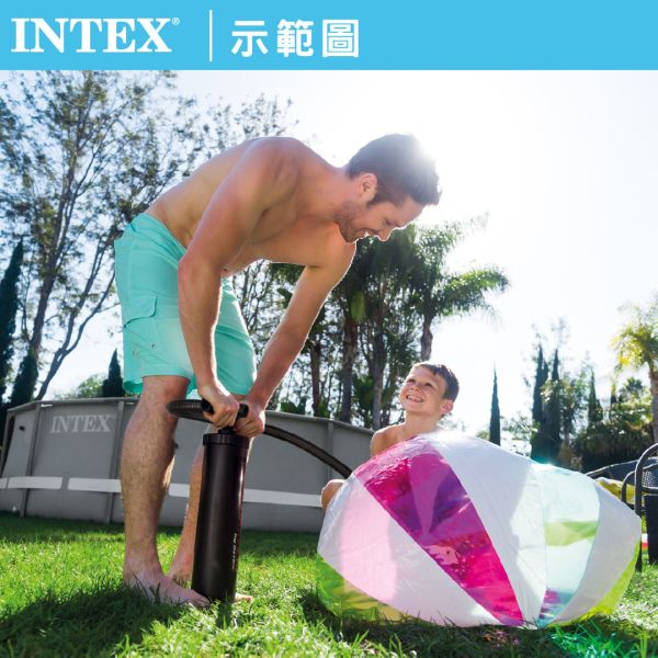 【INTEX】雙向手壓打氣筒(附4個氣嘴帶球針)-高48cm 15220050(68615) LIFECODE,戶外用品,LIFECODE生活密碼戶外用品生活館 ,帳篷,折疊桌椅,鋁合金,車尾帳,速搭帳,INTEX,露營,露營區,露營裝備,露營生活,露營美學,outdoor,camping,帳篷,露營小物,客廳帳