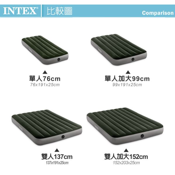【INTEX】經典單人型(新款)充氣床墊(綠絨)-寬76cm 15010022(64106) LIFECODE,戶外用品,LIFECODE生活密碼戶外用品生活館 ,,帳篷,折疊桌椅,鋁合金,車尾帳,速搭帳INTEX,露營,露營區,露營裝備,露營生活,露營美學,outdoor,camping,帳篷,露營小物,客廳帳