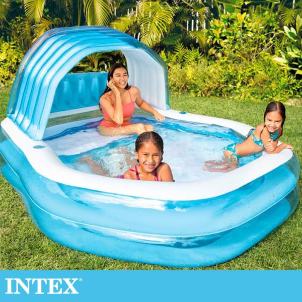 【INTEX】遮陽長形游泳池229x191x48cm(530L)適3歲+ 15120020(57186NP) LIFECODE,戶外用品,LIFECODE生活密碼戶外用品生活館 ,帳篷,折疊桌椅,鋁合金,車尾帳,速搭帳,INTEX,充氣床,露營,露營區,露營裝備,露營生活,露營美學,outdoor,camping,帳篷,露營小物,客廳帳,充氣沙發,泳池,戲水池,大型泳池,游泳池