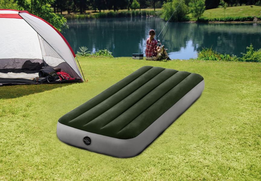 【INTEX】經典單人型(新款)充氣床墊(綠絨)-寬76cm 15010022(64106) LIFECODE,戶外用品,LIFECODE生活密碼戶外用品生活館 ,,帳篷,折疊桌椅,鋁合金,車尾帳,速搭帳INTEX,露營,露營區,露營裝備,露營生活,露營美學,outdoor,camping,帳篷,露營小物,客廳帳