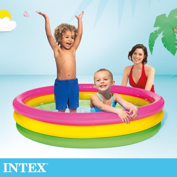 【INTEX】圓型三環游泳池147x33cm(275L)適用2歲+ 15120510(57422NP) LIFECODE,戶外用品,LIFECODE生活密碼戶外用品生活館 ,帳篷,折疊桌椅,鋁合金,車尾帳,速搭帳,INTEX,露營,露營區,露營裝備,露營生活,露營美學,outdoor,camping,帳篷,露營小物,客廳帳