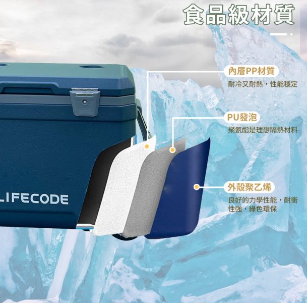【LIFECODE】冰島霸主-拉輪式70L保冰桶/有杯架-附2個冰磚-軍綠灰12300414 保冰桶、70L冰桶、拉輪式冰桶、釣魚冰桶、長效保冷、大容量冰桶、戶外保冰、露營冰桶、商用冰桶、保冷箱、行動冰庫、冰島冰桶、保溫桶、LIFECODE冰桶、野餐保冰、移動冰箱、冰磚組、戶外釣魚裝備