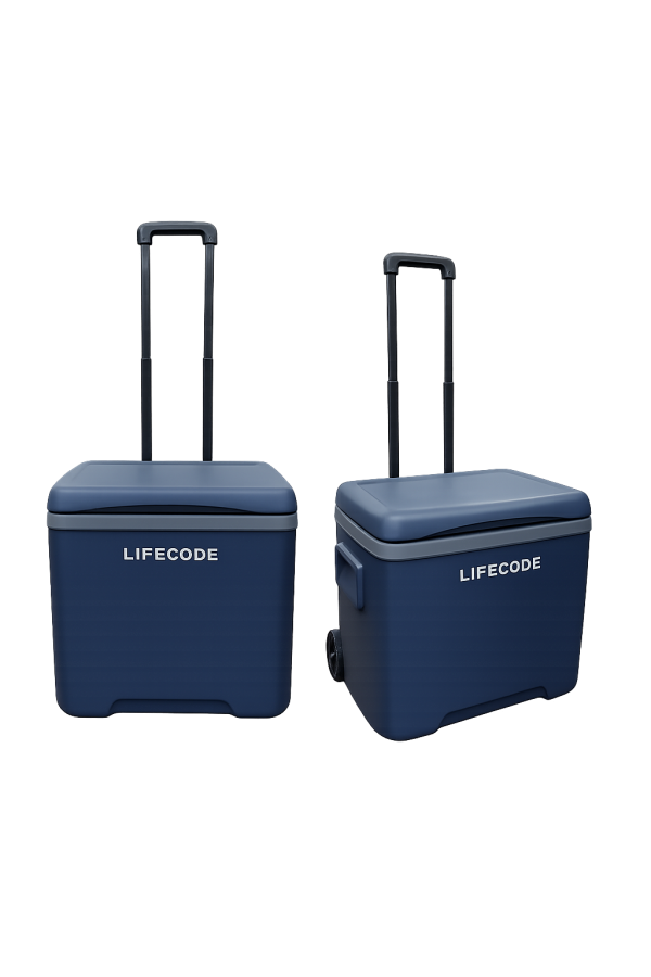 【LIFECODE】冰鋒箱-拉桿式30L保冰桶-附2個冰磚-海軍藍 12300425 LIFECODE保冰桶,30L保冰桶,拉桿式保冰桶,露營冰桶,露營保冰箱,行動冰箱,冰桶推薦,戶外保冰桶,車宿保冰桶,露營用品,野餐冰桶,烤肉冰桶,PU發泡保冰桶,長效保冰桶,附冰磚保冰桶,雙滾輪冰桶,海軍藍保冰桶