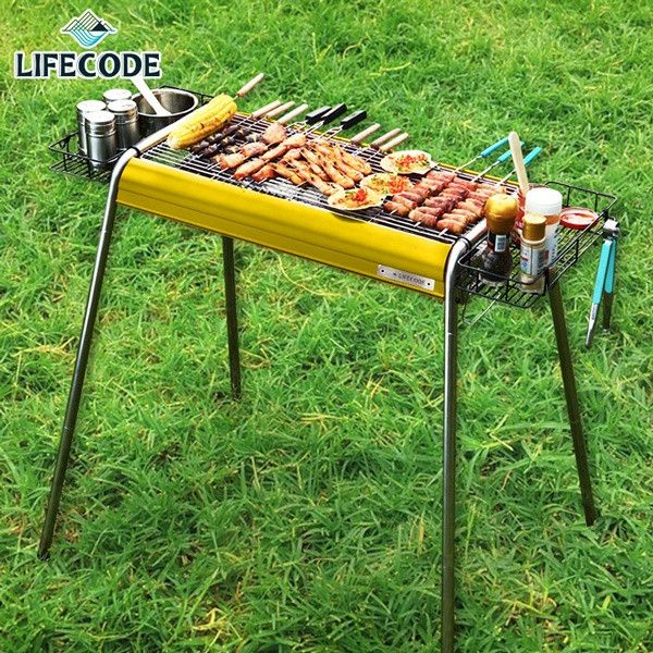 限量特價【LIFECODE】你會紅鋁合金烤肉架-二段高度(含烤盤+置物籃x2)-2色可選 12410161/62 LIFECODE,戶外用品,LIFECODE生活密碼戶外用品生活館 ,帳篷,折疊桌椅,鋁合金,車尾帳,速搭帳,INTEX,露營,露營區,露營裝備,露營生活,露營美學,outdoor,camping,帳篷,露營小物,客廳帳