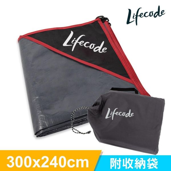 【LIFECODE】加厚防水PE地墊(地席)300x240cm 12330120 LIFECODE,戶外用品,生活密碼,LIFECODE生活密碼戶外用品生活館 ,帳篷,折疊桌椅,鋁合金,車尾帳,速搭帳INTEX,露營,露營區,露營裝備,露營生活,露營美學,outdoor,camping,帳篷,露營小物,客廳帳