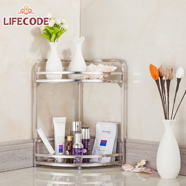 LIFECODE 《收納王》不鏽鋼二層轉角置物架/調料架 14060290 LIFECODE,戶外用品,LIFECODE生活密碼戶外用品生活館 ,帳篷,折疊桌椅,鋁合金,車尾帳,速搭帳,INTEX,露營,露營區,露營裝備,露營生活,露營美學,outdoor,camping,帳篷,露營小物,客廳帳