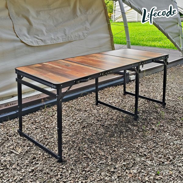 【LIFECODE】大黑鴉桌鋁合金折疊桌(180*70cm)-送背袋 13310398-1 LIFECODE,戶外用品,LIFECODE生活密碼戶外用品生活館 ,,帳篷,折疊桌椅,鋁合金,車尾帳,速搭帳INTEX,露營,露營區,露營裝備,露營生活,露營美學,outdoor,camping,帳篷,露營小物,客廳帳