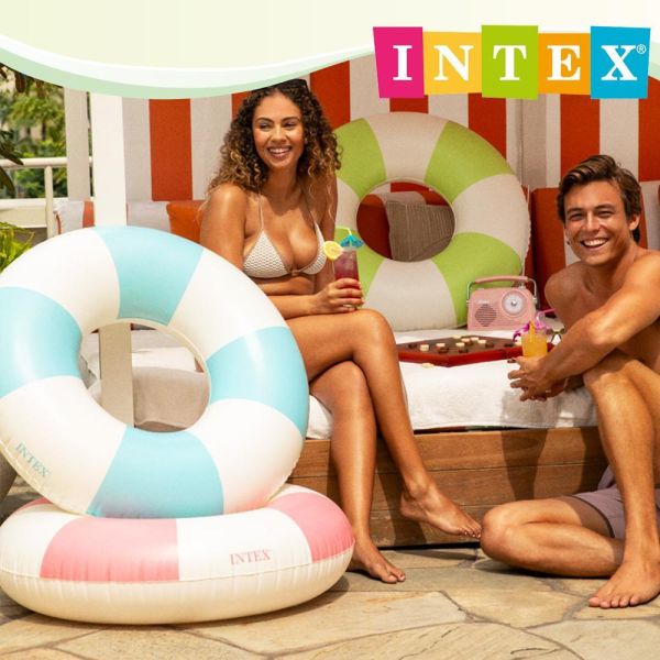 【INTEX】海灣渡假游泳圈(直徑91cm)-適9歲+ (59271) 3色可選15130791/2/3 INTEX泳圈,大尺寸泳圈,渡假泳圈,兒童泳圈,成人泳圈,充氣泳圈,浮圈,泳池玩具,海邊泳圈,拍照泳圈,清新配色泳圈,戲水用品,夏季玩水