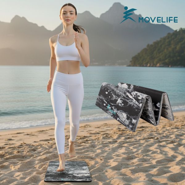 【MOVELIFE】折疊慢跑墊/運動墊/跳繩墊(60x42cmx12mm)-黑色迷彩 MOVELIFE 折疊慢跑墊、黑色迷彩運動墊、台灣製跳繩墊、止滑支撐墊、12mm 厚健身墊、超慢跑運動墊、便攜冥想墊、打坐跪墊、MIT 運動墊推薦