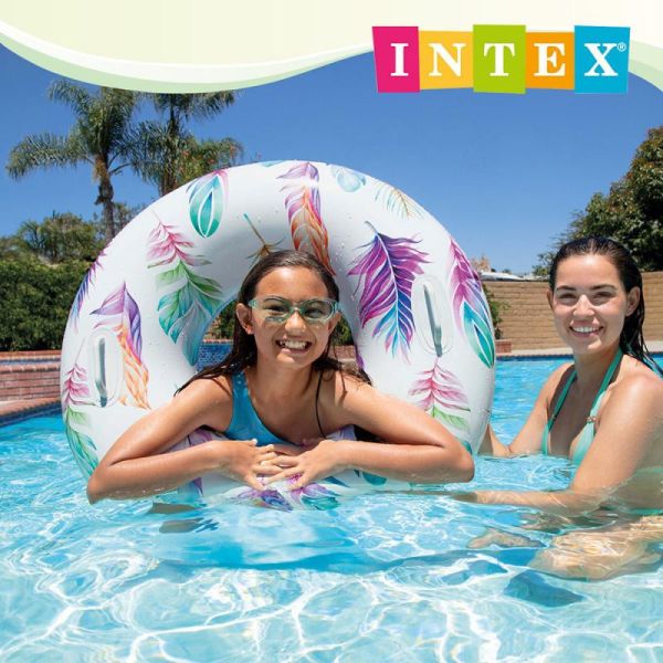 【INTEX】熱帶風格雙握把充氣泳圈-直徑97cm-羽毛/樹葉/椰子樹-3款可選_適9歲以上 15130484/5/6(58263NEW) LIFECODE,戶外用品,LIFECODE生活密碼戶外用品生活館 ,帳篷,折疊桌椅,鋁合金,車尾帳,速搭帳,INTEX,露營,露營區,露營裝備,露營生活,露營美學,outdoor,camping,帳篷,露營小物,客廳帳