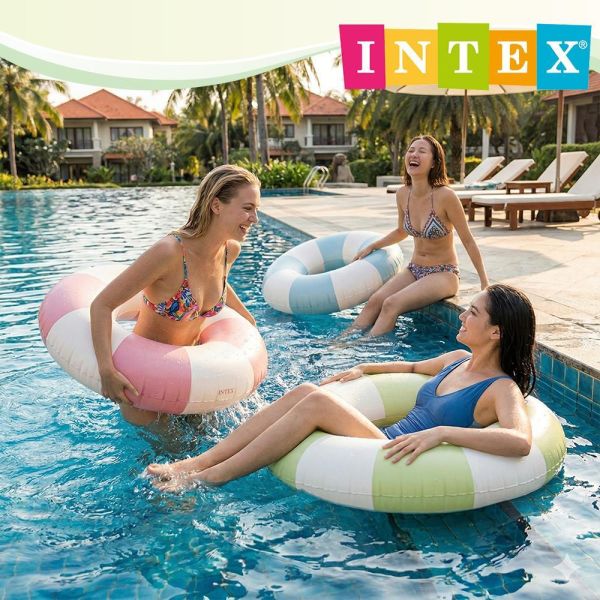 【INTEX】海灣渡假游泳圈(直徑91cm)-適9歲+ (59271) 3色可選15130791/2/3 INTEX泳圈,大尺寸泳圈,渡假泳圈,兒童泳圈,成人泳圈,充氣泳圈,浮圈,泳池玩具,海邊泳圈,拍照泳圈,清新配色泳圈,戲水用品,夏季玩水
