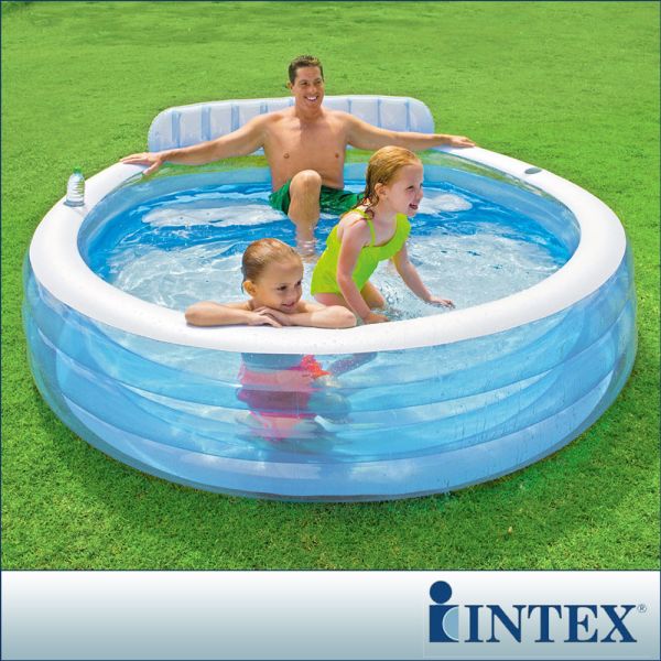 【INTEX】圓型藍色有靠背游泳池(224*216cm)(590L) 15120100(57190) LIFECODE,戶外用品,LIFECODE生活密碼戶外用品生活館 ,帳篷,折疊桌椅,鋁合金,車尾帳,速搭帳,INTEX,充氣床,露營,露營區,露營裝備,露營生活,露營美學,outdoor,camping,帳篷,露營小物,客廳帳,充氣沙發,泳池,戲水池,大型泳池,游泳池