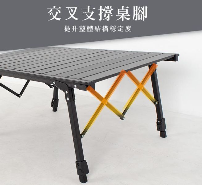 【LIFECODE】輕旅鋁合金蛋捲桌/折疊桌-M號(89*60cm-高40-65) 13310520 LIFECODE蛋捲桌,M號露營桌,鋁合金折疊桌,雙人露營桌,野餐桌,戶外桌,可調高度折疊桌