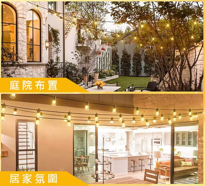 【LIFECODE】LED防水耐摔燈串S14-可調光可搖控-太陽能款-(15米15灯)12321060 太陽能燈串
LED庭園燈
露營燈串
S14燈串
戶外燈串
防水燈串
耐摔燈串
可調光燈串
遙控燈串
戶外氛圍燈
2500K暖黃光
IP65戶外燈
陽台燈飾
節能燈串
太陽能庭院燈
戶外串燈
露營佈置燈串
景觀燈串