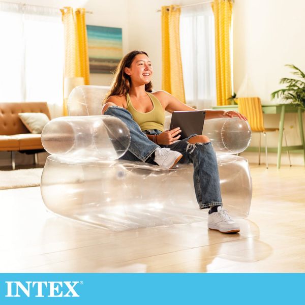 【INTEX】清澈透明充氣沙發/充氣扶手椅(66502NP) 15030220 LIFECODE,戶外用品,LIFECODE生活密碼戶外用品生活館 ,帳篷,折疊桌椅,鋁合金,車尾帳,速搭帳,INTEX,充氣床,露營,露營區,露營裝備,露營生活,露營美學,outdoor,camping,帳篷,露營小物,客廳帳,充氣沙發