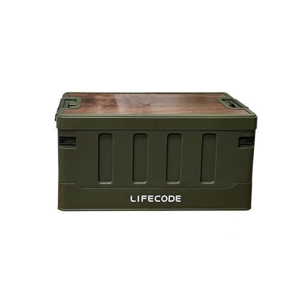 【LIFECODE】木蓋折疊收納箱(60L)-米白/軍綠/黑灰 14500013/4/8 LIFECODE,戶外用品,LIFECODE生活密碼戶外用品生活館 ,帳篷,折疊桌椅,鋁合金,車尾帳,速搭帳,INTEX,露營,露營區,露營裝備,露營生活,露營美學,outdoor,camping,帳篷,露營小物,客廳帳