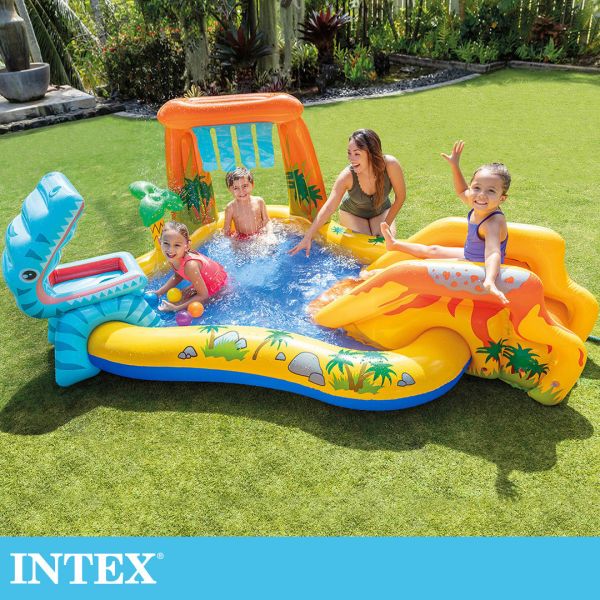 【INTEX】恐龍噴水戲水游泳池/小滑水道 249x191cm (310L)適用2歲+ 15120010(57444) LIFECODE,戶外用品,LIFECODE生活密碼戶外用品生活館 ,帳篷,折疊桌椅,鋁合金,車尾帳,速搭帳,INTEX,充氣床,露營,露營區,露營裝備,露營生活,露營美學,outdoor,camping,帳篷,露營小物,客廳帳,充氣沙發,泳池,戲水池,大型泳池,游泳池