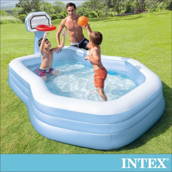 【INTEX】灌籃高手大型充氣泳池257x188x135x深34cm(790L)-適3歲以上 15900066(57183) LIFECODE,戶外用品,LIFECODE生活密碼戶外用品生活館 ,帳篷,折疊桌椅,鋁合金,車尾帳,速搭帳,INTEX,露營,露營區,露營裝備,露營生活,露營美學,outdoor,camping,帳篷,露營小物,客廳帳